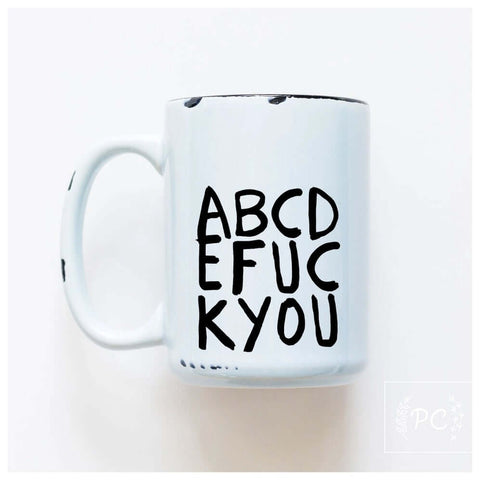 ABCDEFUCK Ceramic Mug - Mug - Prairie Chick Prints