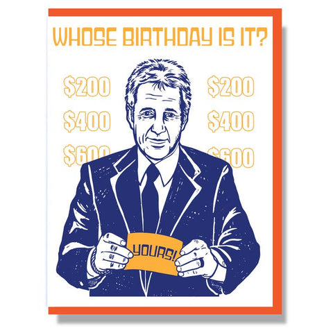 Alex Trebek Jeopardy Birthday Card - Greeting Card - Smitten Kitten