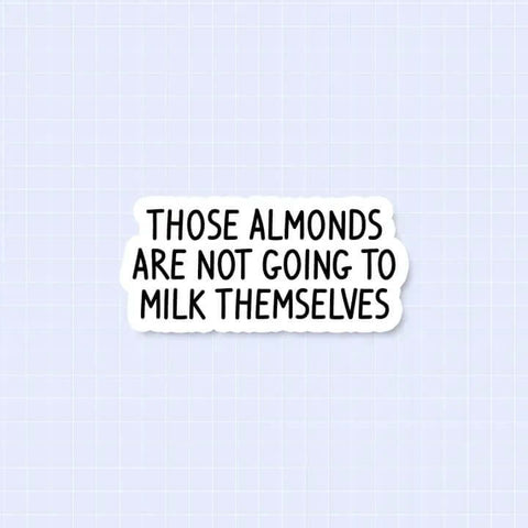 Almond Milk Vinyl Sticker - Sticker - Prickly Cactus Collage