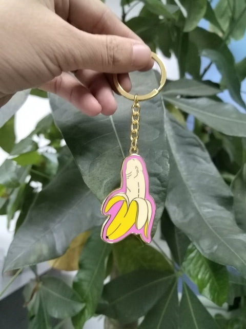 Banana Penis Enamel Keychain - Keychain - Meli TheLover