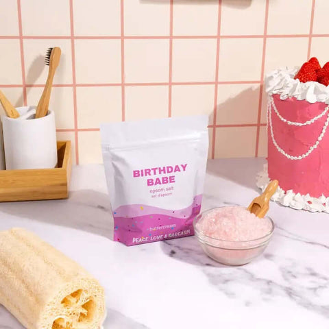 Birthday Babe Bath Salt Soak - Bath Soak - Peace, Love & Sarcasm
