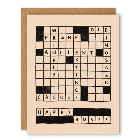 Crossword Birthday Card - Greeting Card - Badger & Burke