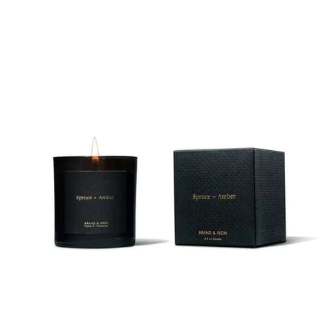 Dark Series: Spruce + Amber Candle - Candle - Brand & Iron