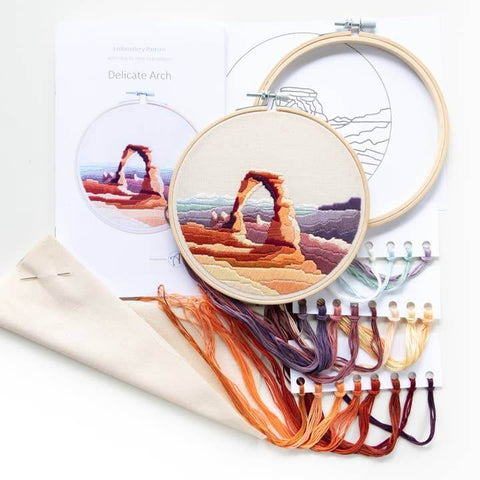 Delicate Arch DIY Embroidery Kit - Craft - Angiels Art