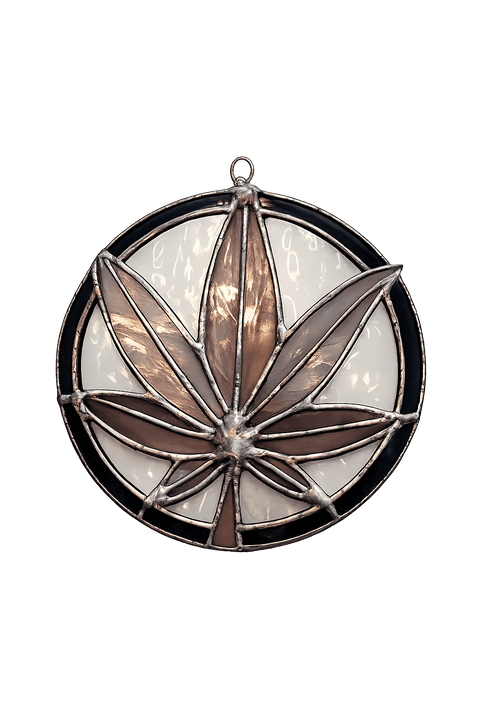 Hemp Leaf Stained Glass Ornament - Craft - The Local Boom Gift Shop