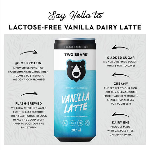 Lactose-Free Dairy Vanilla Latte - Coffee - Two Bears