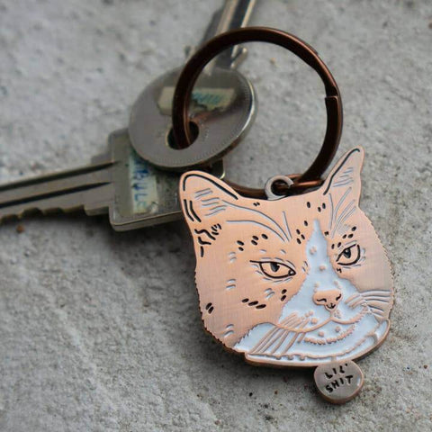 Lil Shit Cat Keychain - Keychain - Stay Home Club