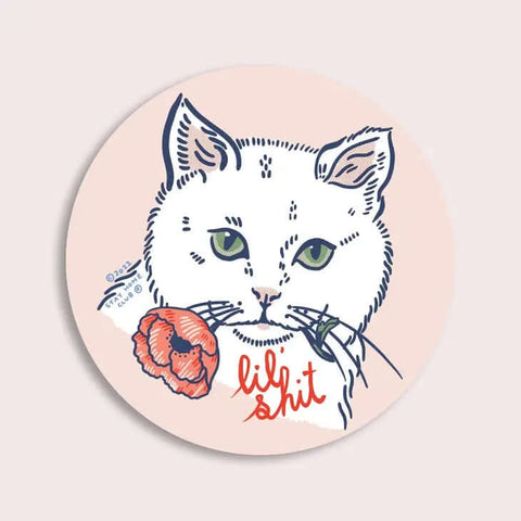 Lil Shit Cat Sticker - Sticker - Stay Home Club
