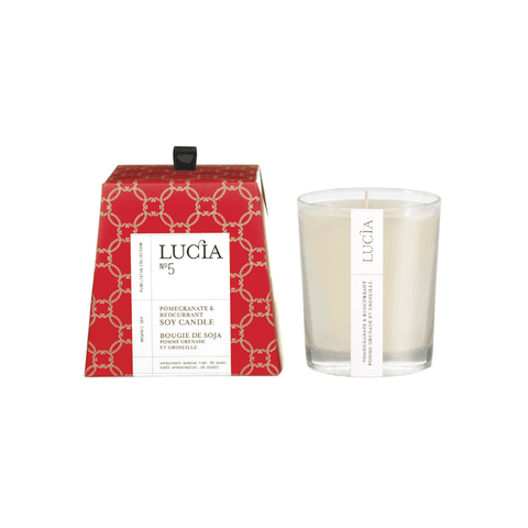 Lucia No. 5 Pomegranate & Redcurrant Soy Candle - Candle - Pure Living