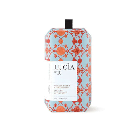 Lucia No. 10 Damask Rose and Cypress triple milled soap 165 g