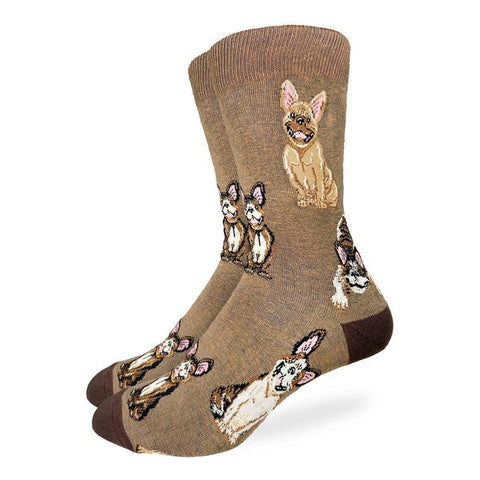 Men's Smiling French Bulldogs Socks - Socks - Good Luck Sock