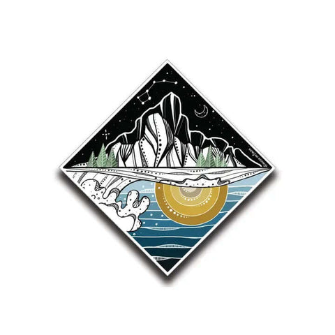 Mountain and Ocean Sticker - Sticker - Mountain Mornings