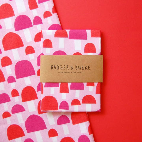Mushroom Tea Towel - Tea Towel - Badger & Burke