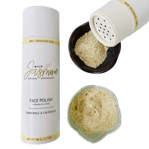 Natural Face Polish Scrub (Choose Skin Type) - Exfoliant - Wild Jasmine Natural Apothecary