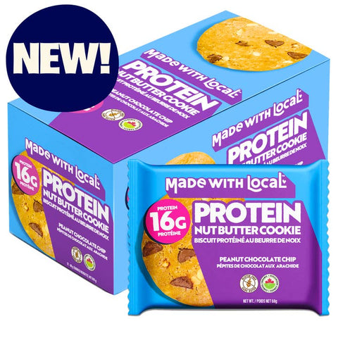 Peanut Chocolate Chip Organic Protein Cookie - Food - Made with Local