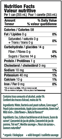 Prism Kombucha Peach Mojito - Drink - Prism Kombucha