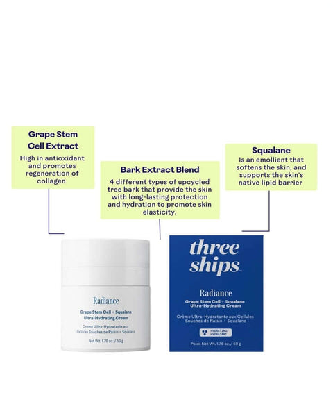 Radiance Grape Stem Cell + Squalene Cream - Lotion - Three Ships Beauty
