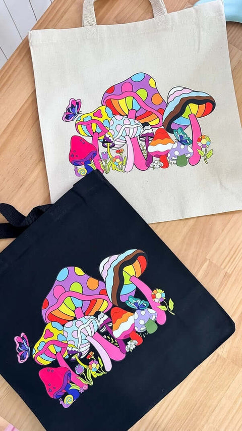 Rainbow Mushroom Tote Bag - Bag - Rainbow Certified