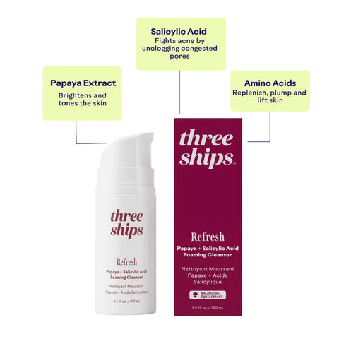 Refresh Papaya + Salicylic Acid Cleanser - Cleanser - Three Ships Beauty