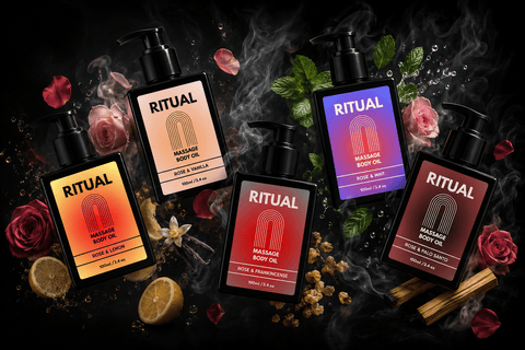 Ritual Massage Oil - Rose + Frankincense - Body Oil - Bare Skin Bar