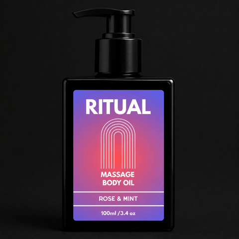 Ritual Massage Oil - Rose + Mint - Body Oil - Bare Skin Bar