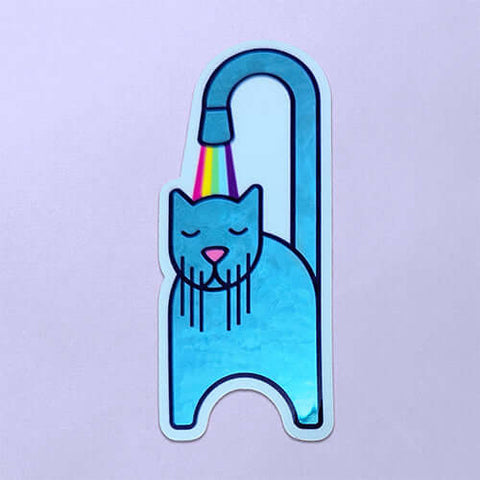 Ruby Makes Things - Shower Power Meower - Sticker - The Local Boom Gift Shop