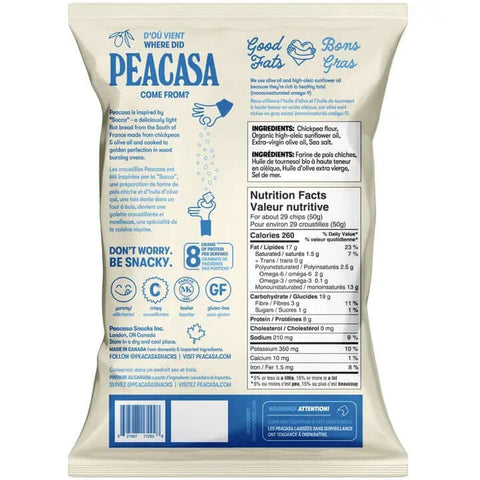 Sea Salt Chickpea Chips - Snack - Peacasa