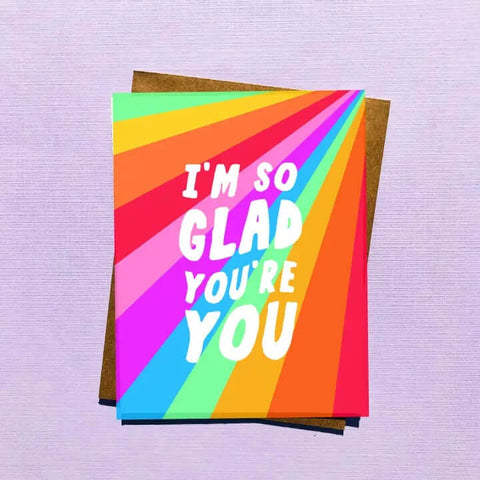 So Glad You're You Card - Greeting Card - Top Hat and Monocle