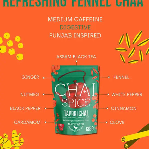 Taprri Chai - Fennel Masala Chai - Tea - Chai Spice