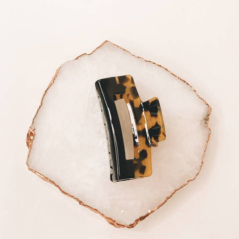 Tortoise Block Hair Claw Clip - Hair Accessory - Kitten Claws Clips