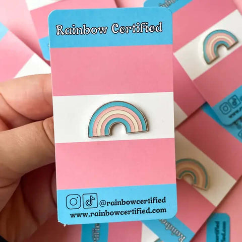 Transgender Pride Rainbow LGBTQ Enamel Pin - Pin - Rainbow Certified