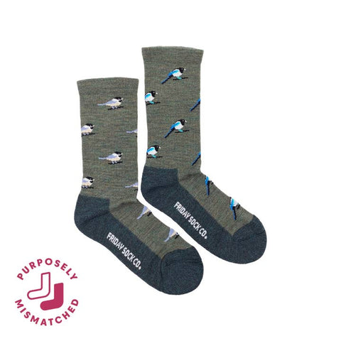 Women's Merino Wool Chickadee Socks - Socks - Friday Sock Co.